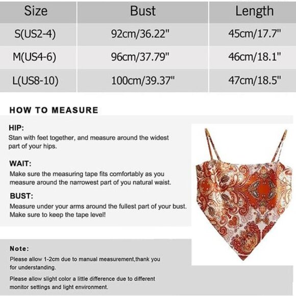 Yellow Printed Satin Silk Bandana Crop Top Tie Back Triangle Sleeveless Cami Top - Picture 10 of 11